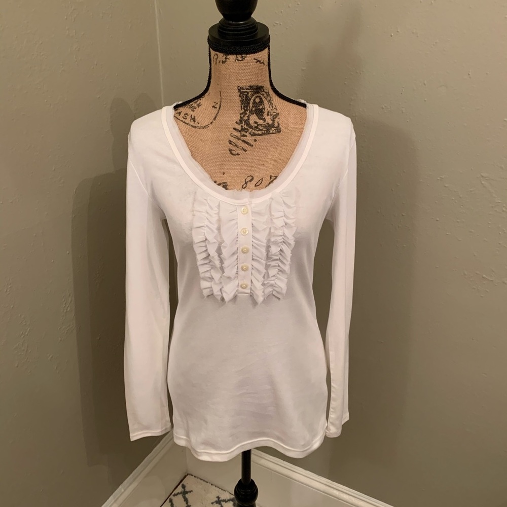 ❤️ Banana Republic long sleeve white shirt